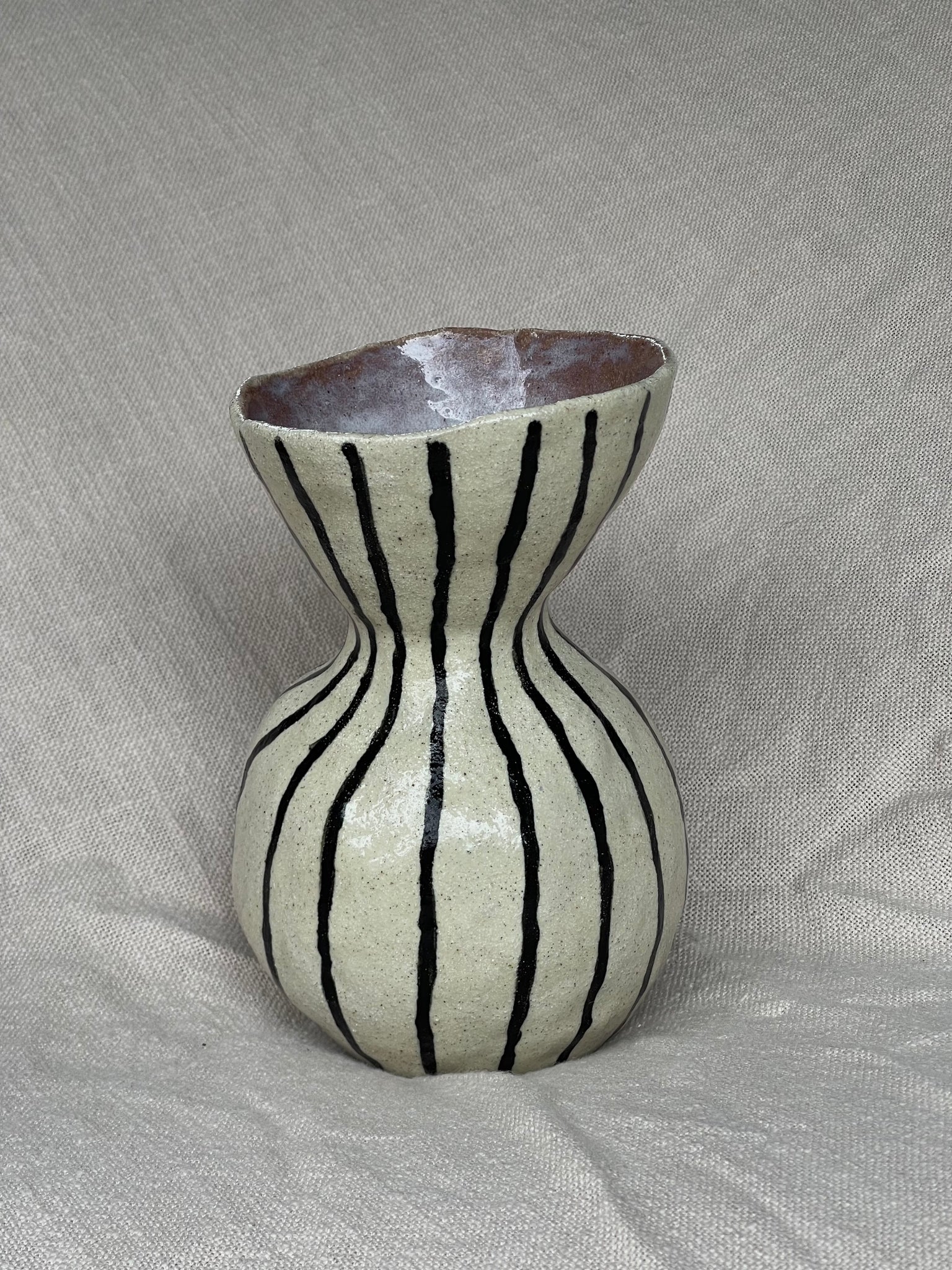 Striped Coral Vase