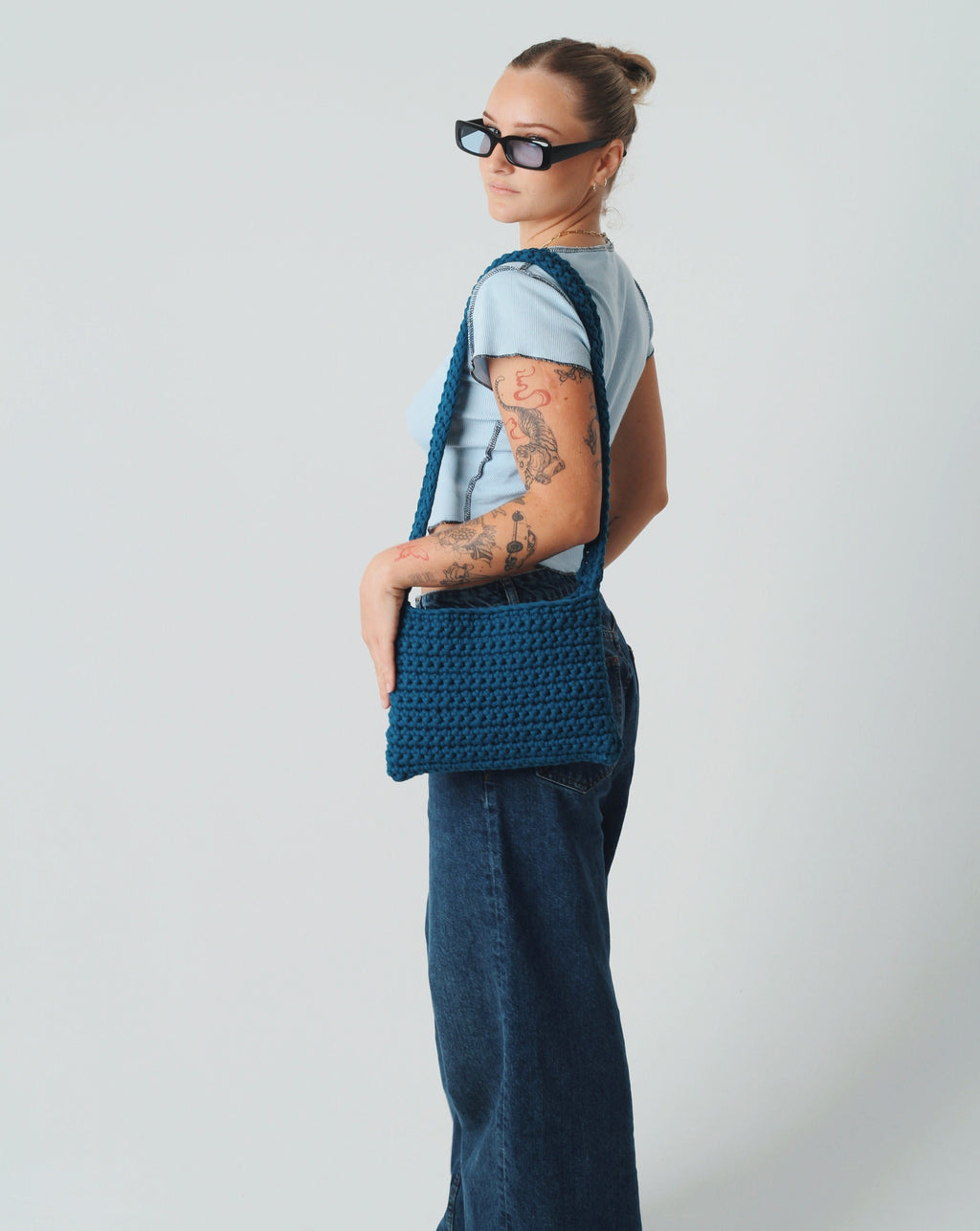 CROCHET BAG - DARK BLUE